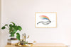 Rainbow Narwhal - a limited edition fine art print