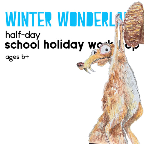 Artrageous! Winter Wonderland - a half day school holiday art workshop July 2026