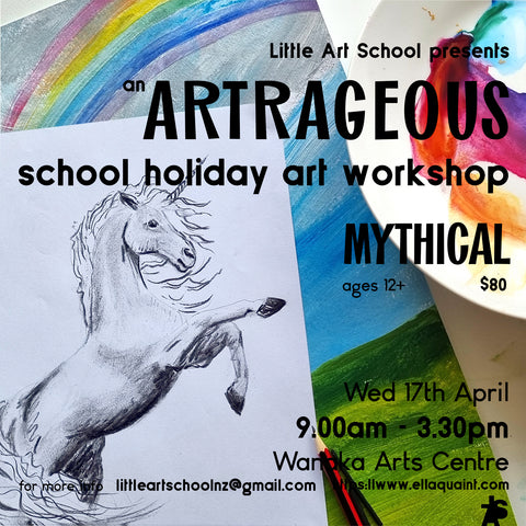 Artrageous+ Mythical - a school holiday art workshop Term 1 2024