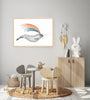 Rainbow Narwhal - a limited edition fine art print